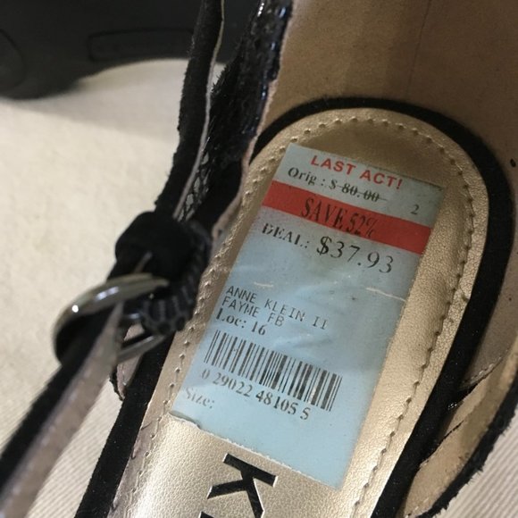 Anne Klein Fayme Black Pumps Sz 10M - Picture 8 of 8